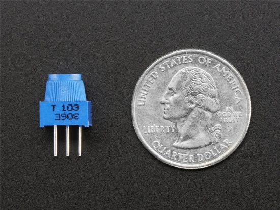 Weerstand regelbaar / precisie potentiometer 10K - Adafruit 356